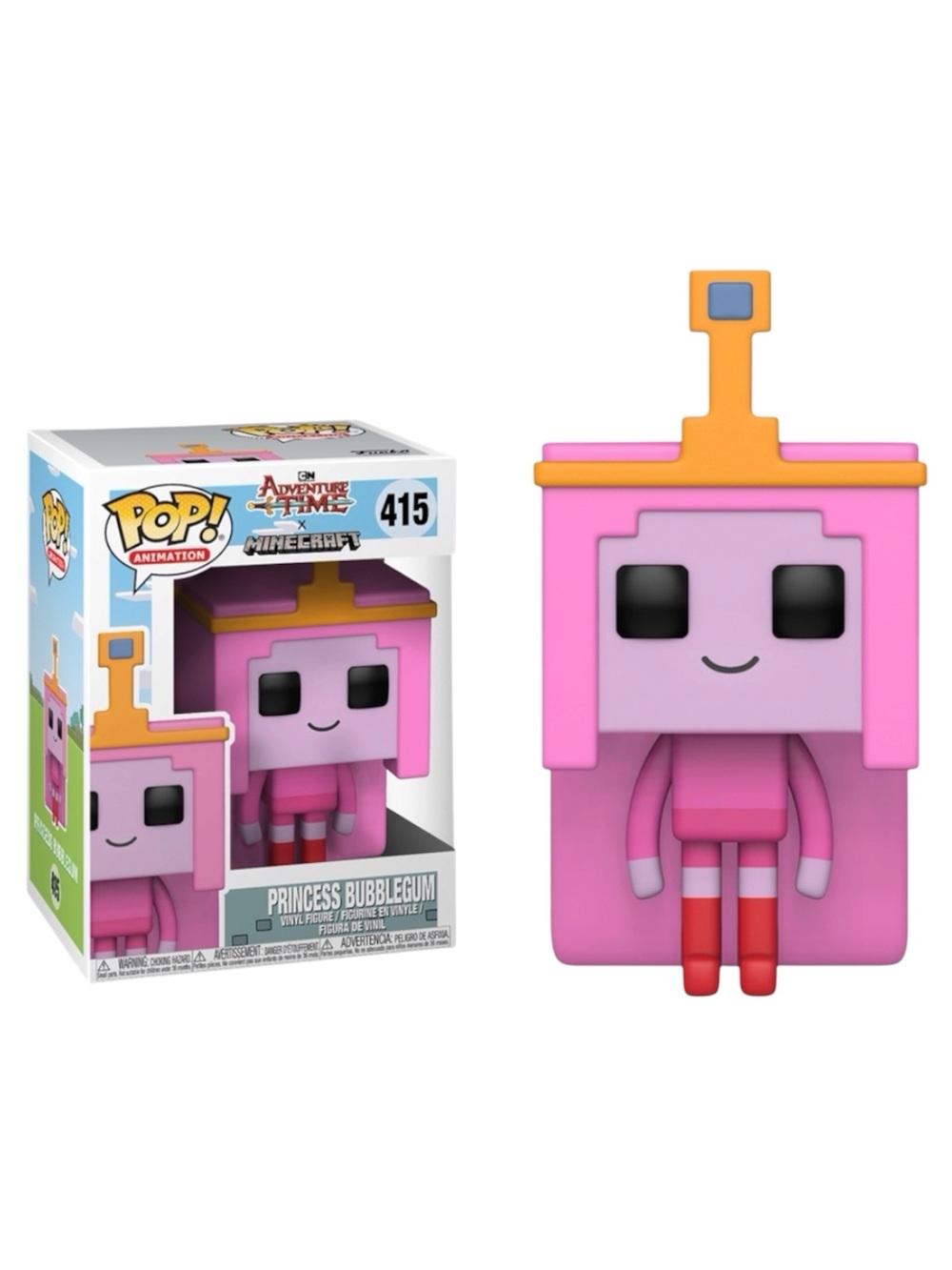 FUNKO POP! 415 PRINCESS BUBBLEGUM (ADVENTURE TIME X MINECRAFT) BNIB